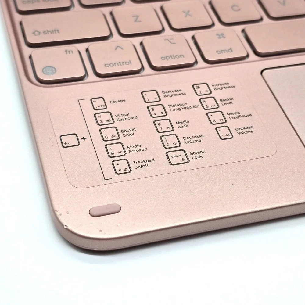 typecase Edge iPad 11 Keyboard Case Trackpad Backlit for Air Pro‎ Rose Gold